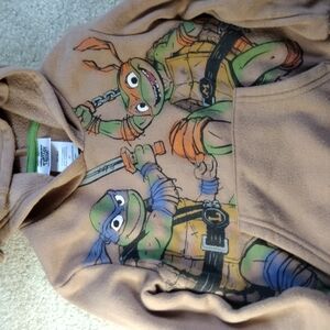 Kids Ninja Turtles Brown Hoodie
